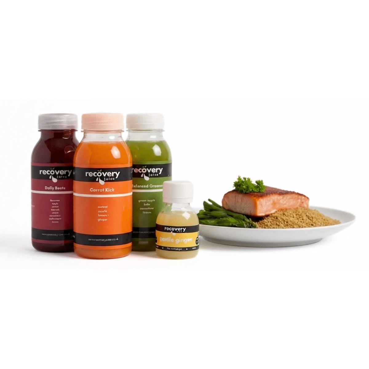 Juice til dinner half day cleanse with cold-pressed juices, ginger shot and evening meal