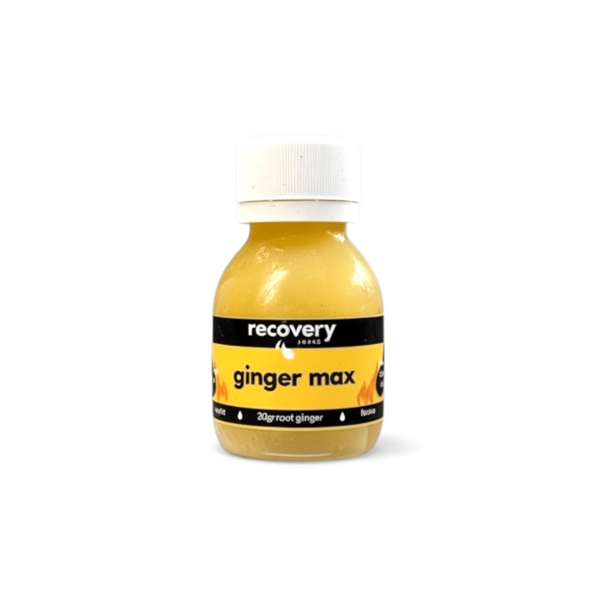 Recovery Juice Ginger Max extra-strong cold-pressed ginger shot bottle