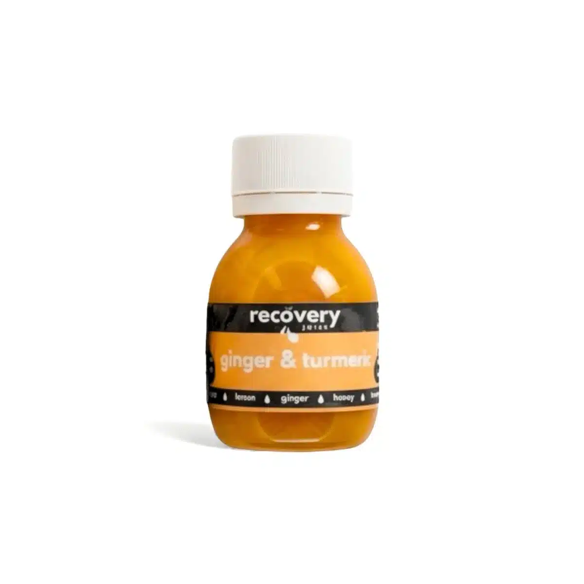 Recovery Juice Ginger Turmeric cold-pressed shot bottle