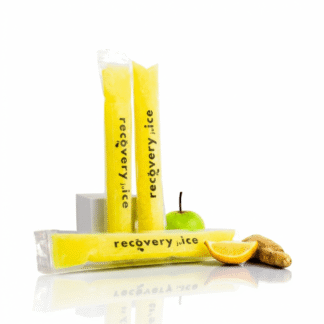 Cold-pressed ginger ice pops made with apple and lemon for gentle nausea relief during pregnancy and recovery