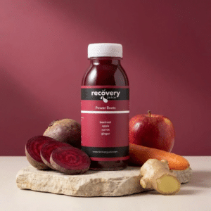 Power Beets cold-pressed beetroot juice with apple, carrot and fresh ginger