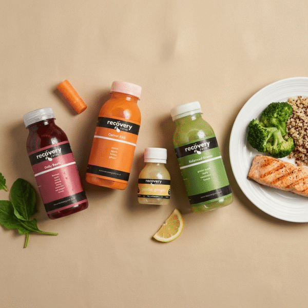 Juice till dinner half-day fast plan, cold-pressed juices