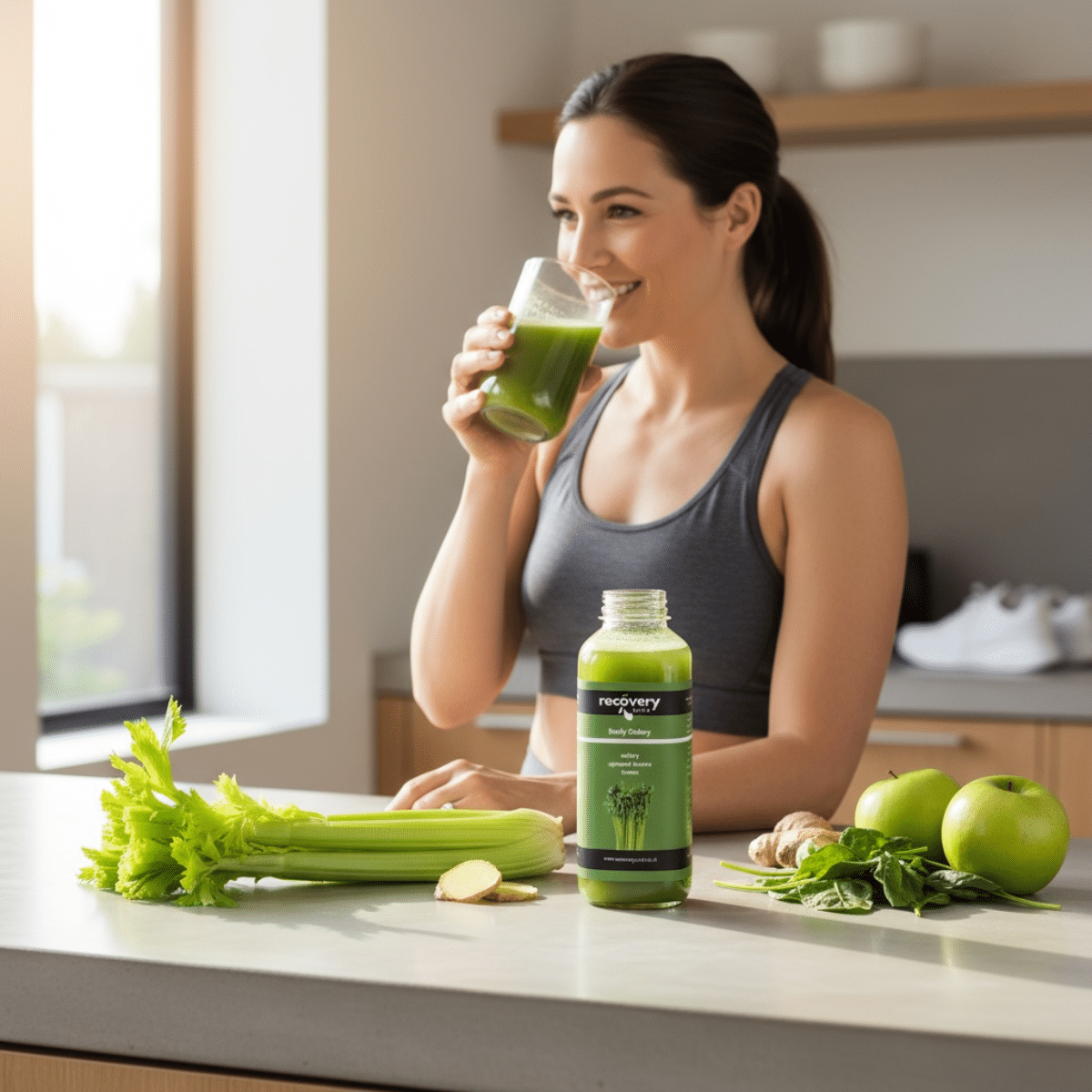 drinking celery juice in the morning for 7 days to cleanse gut